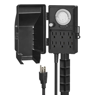 Minuterie mécanique pour piquet de jardin extérieur