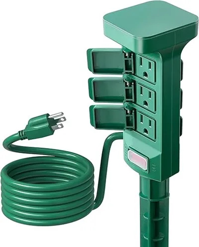 Timermatic Outdoor Power Staterproofer 6 Outlets Power Power Stand